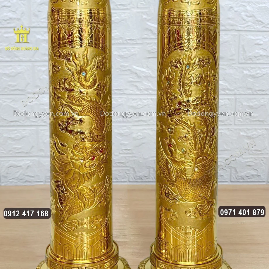 Họa tiết Long Phụng được chạm th&uacute;c nổi sắc n&eacute;t